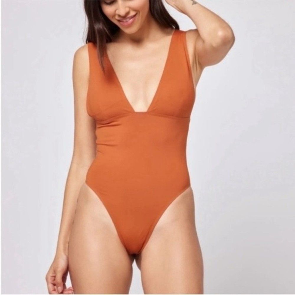 L*Space Womens Size Medium Katniss One Piece in Amber